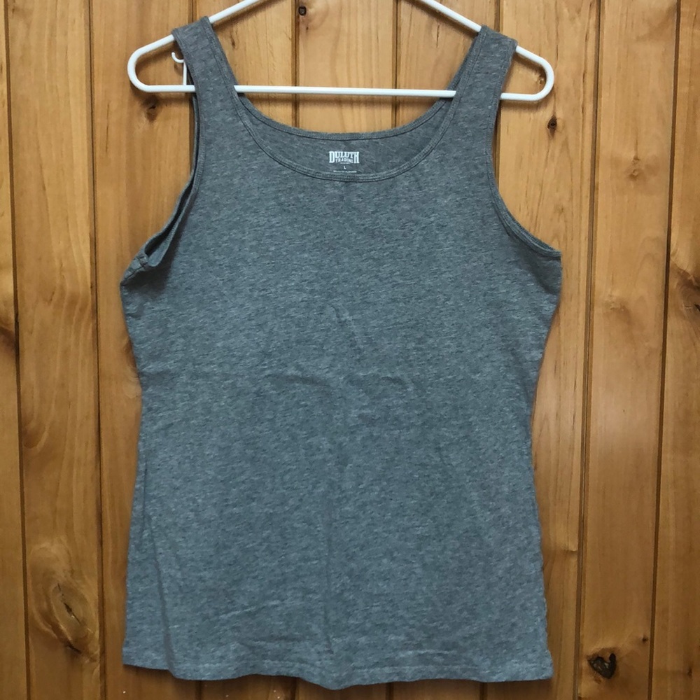 Duluth Trading Women's No-Yank Tank Gray Large
